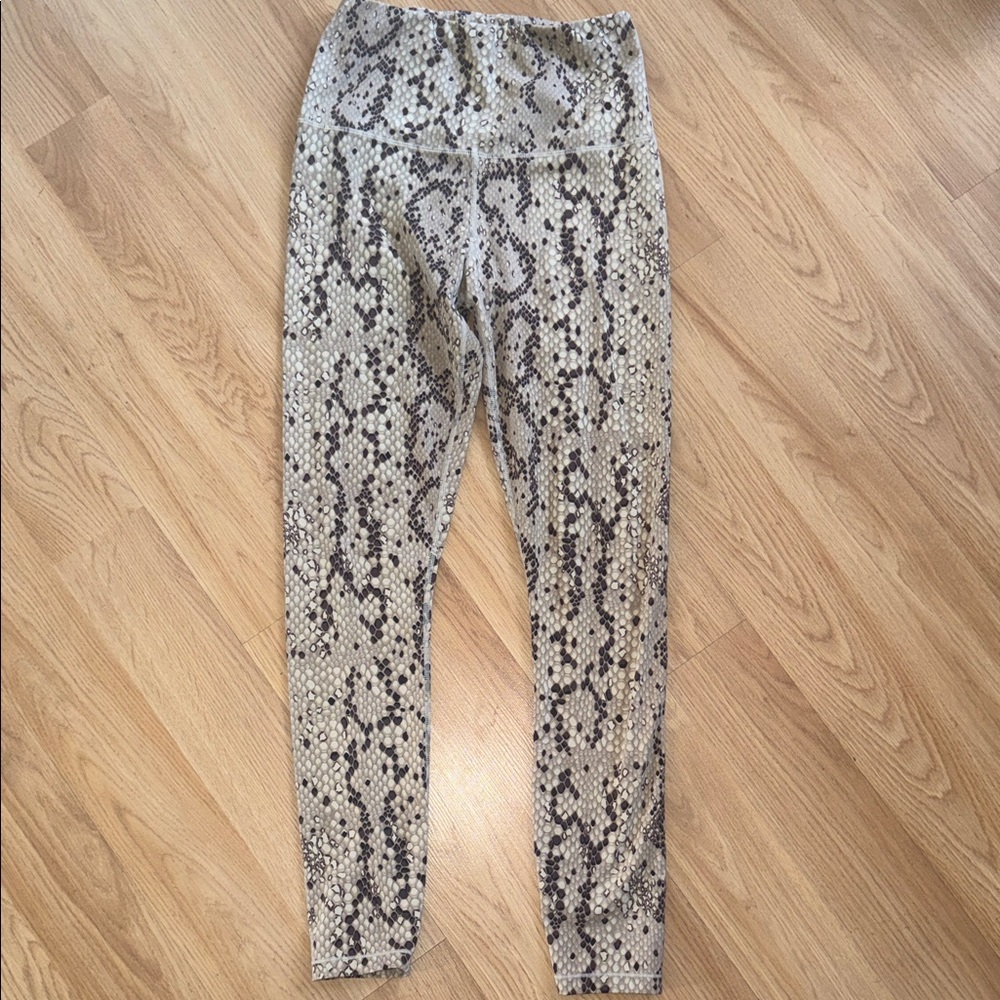 Varley Snakeskin Print Leggings Activewear Small